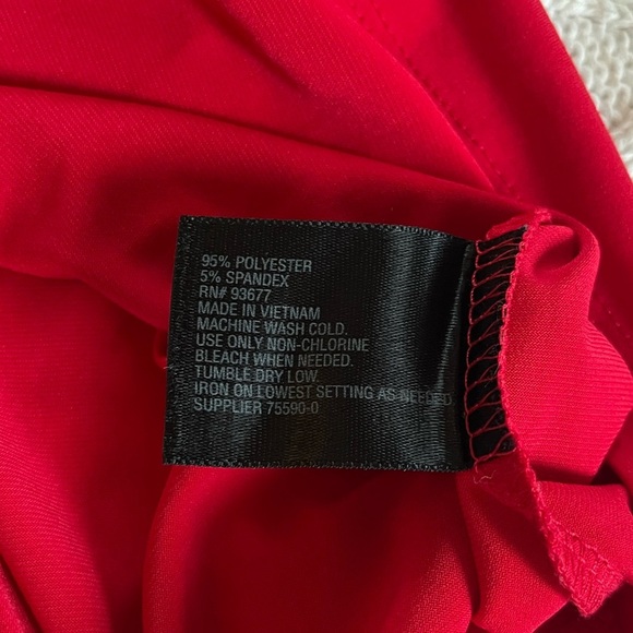 Worthington Red Short Sleeve Polyester Blouse Women’s Size Petite Small - Picture 5 of 8